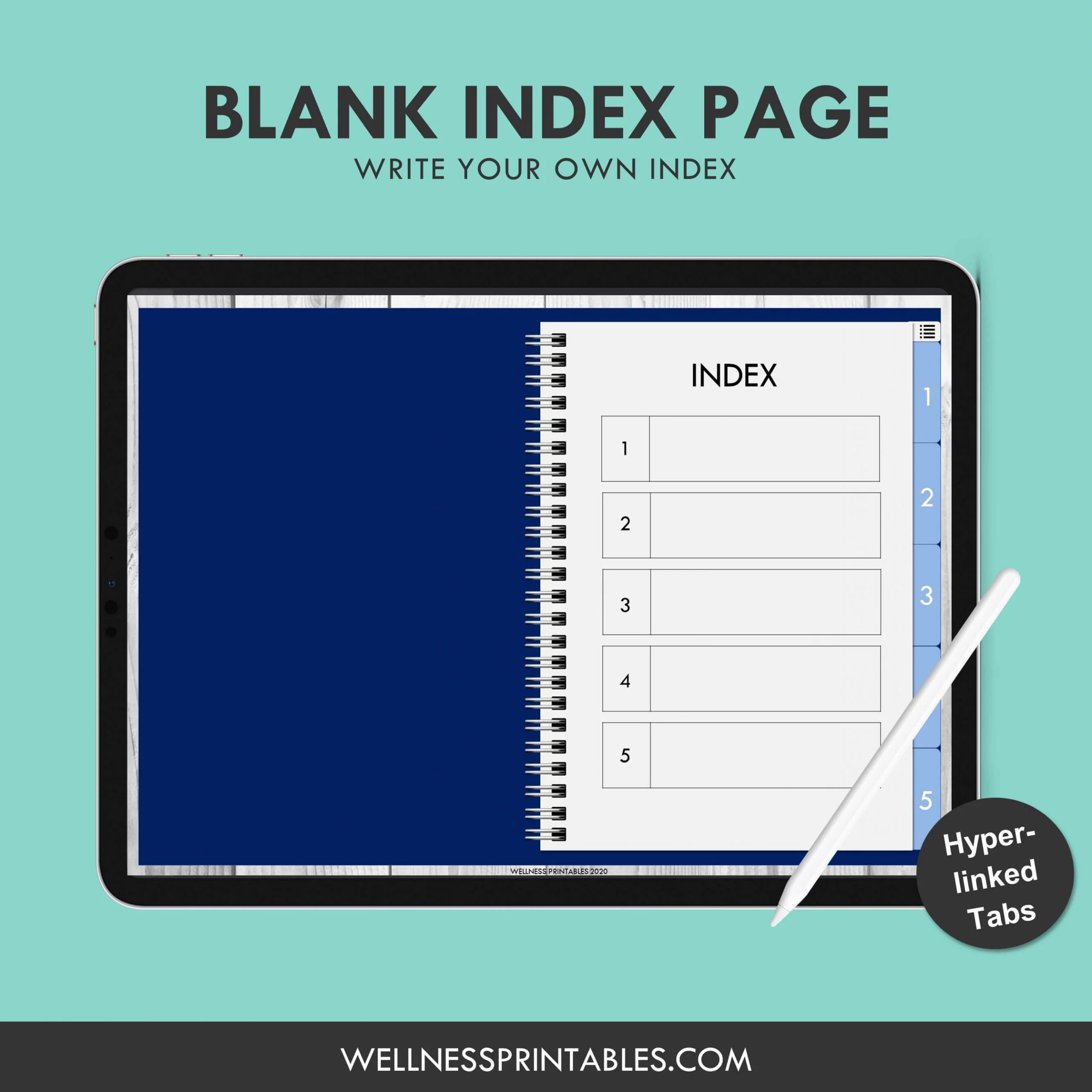 Free Digital Notebook 4 free digital notebook index page