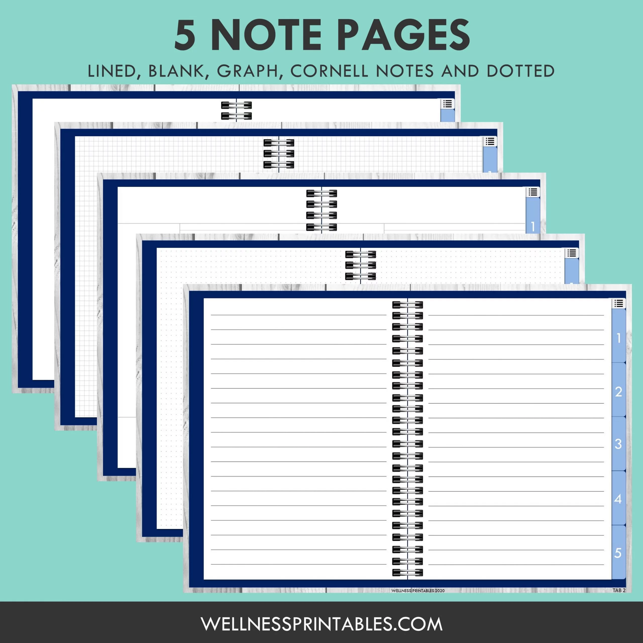 Free Digital Notebook 5 free digital notebook template pages