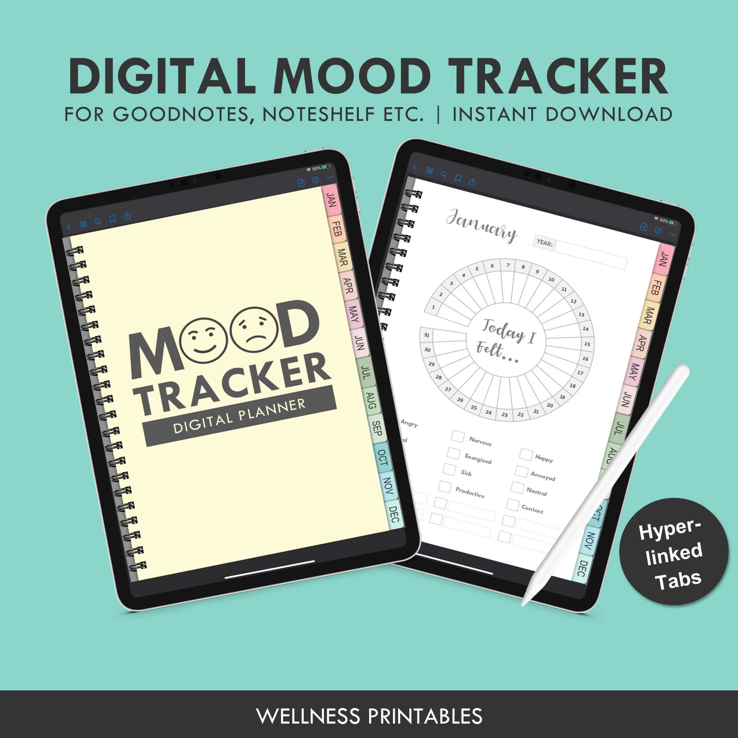 mood tracker digital planner